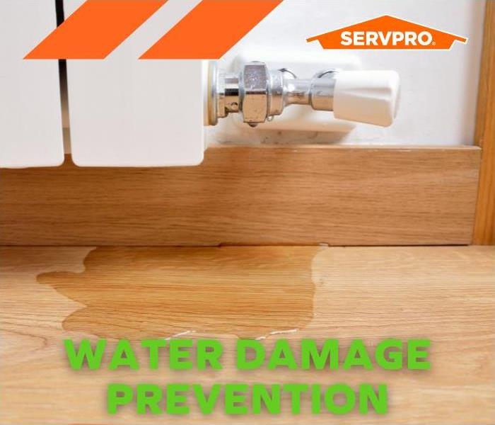 leaking water pipe servpro logo